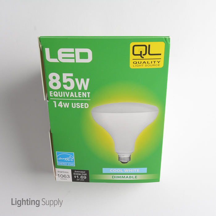 QLS 14W LED BR40 4000K 1064Lm 120V 80 CRI Medium E26 Base Dimmable Bulb (LR40D8540E)