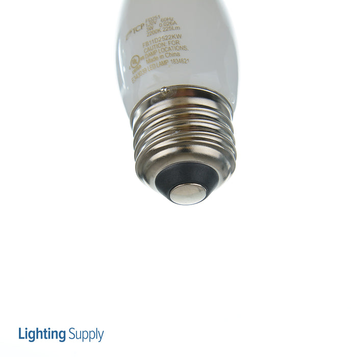 QLS 3W LED B10 2200K 225Lm 120V 80 CRI Medium E26 Base Dimmable Bulb (FB11D2522KW)