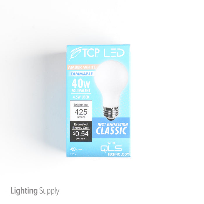 QLS 4.5W LED A19 2200K 425Lm 120V 80 CRI Medium E26 Base Dimmable Bulb (FA19D4022KW)