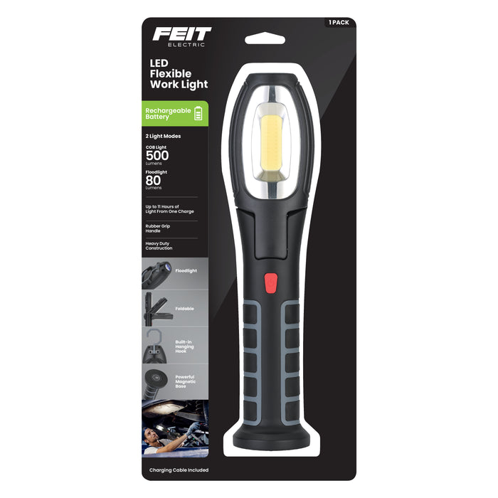 Feit Electric 500Lm Adjustable Handheld LED Work Light (WORK500FLEXBAT)