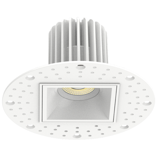 RAB LED Trimless Downlight 2 Inch Square 9W 550Lm 90 CRI CCT Selectable 2700K/3000K/3500K/4000K/5000K 38 Degree Beam Angle Triac Dimming White Smooth (R2STL)