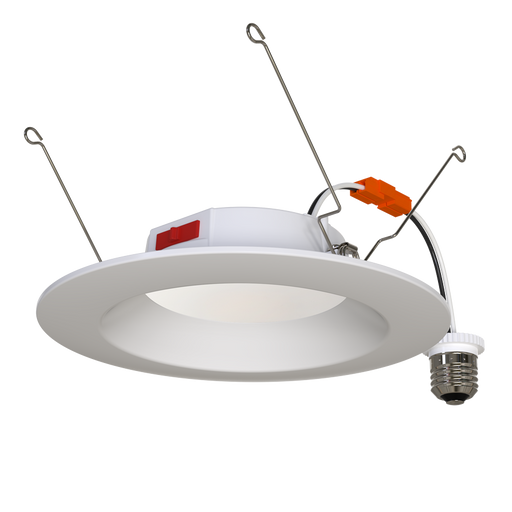 RAB LED Economical Recessed Retrofit Downlight 6 Inch Round E26 White 10W 900Lm CCT Field Adjustable 2700K/3000K/3500K/4000K/5000K 90 CRI (R34-6)