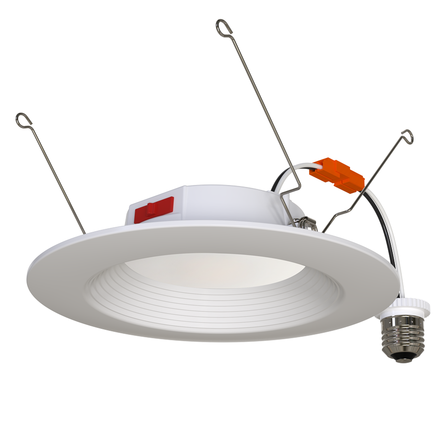 RAB RAB-R34-6B LED Recessed Retrofit Downlight 6 Inch Round E26 10W ...