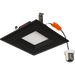 RAB LED Recessed Retrofit Downlight Square 4 Inch 6W CCT Selectable 2700K/3000K/3500K/4000K/5000K 120V 90 CRI Black Smooth Trim (R34S-4-B)