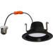RAB 4 Inch LED Round Retrofit Downlight Wattage/CCT Selectable 7W/6W/5W 2700K/3000K/3500K/4000K/5000K 90 CRI 120V Black Smooth Splay Trim (R34X-4-B)