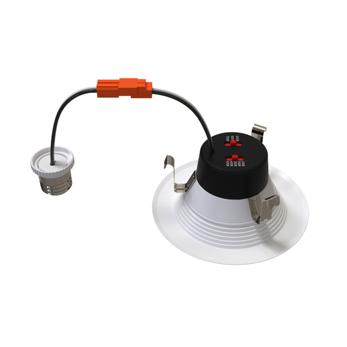 RAB 4 Inch LED Retrofit Downlight Wattage/CCT Selectable 7W/6W/5W 2700K/3000K/3500K/4000K/5000K Baffle Trim 90 CRI White (R34X-4B)