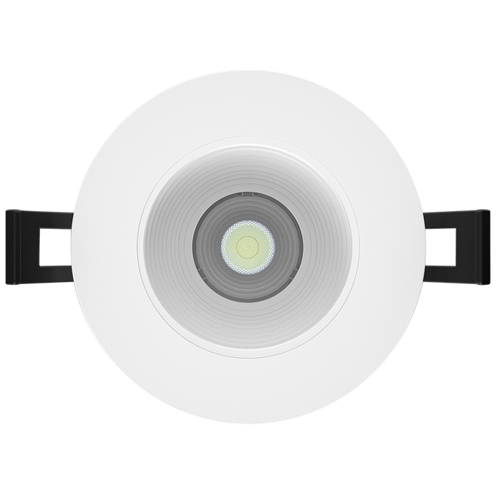 RAB 3 Inch LED Recessed Downlight 9W 90 CRI CCT Field Adjustable 2700K/3000K/3500K/4000K/5000K Triac Dimming Round White Baffle Trim (R3-9B)