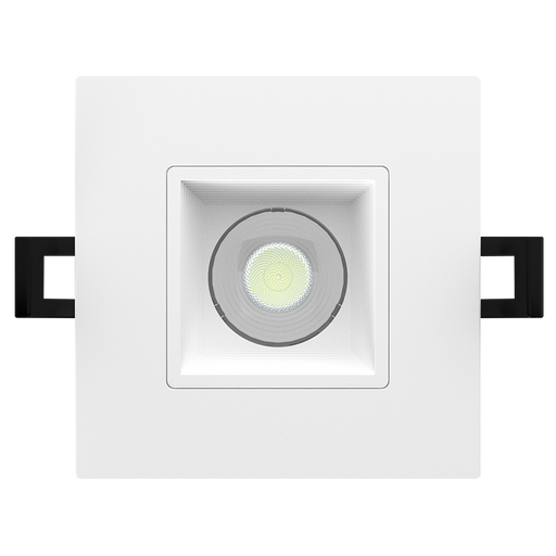 RAB 3 Inch LED Recessed Downlight 9W 90 CRI CCT Field Adjustable 2700K/3000K/3500K/4000K/5000K Triac Dimming Square White Baffle Trim (R3S-9B)