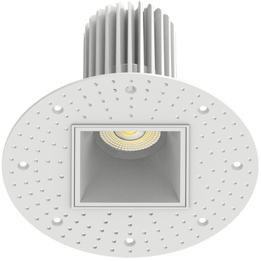 RAB LED Trimless Downlight 3 Inch Square 15W CCT Selectable 2700K/3000K/3500K/4000K/5000K 1000Lm 90 CRI 38 Degree Beam Angle Triac Dimming White Smooth (R3STL)