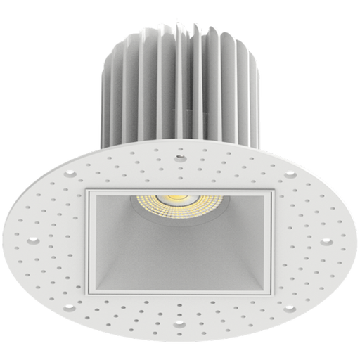 RAB LED Trimless Downlight 4 Inch Square 20W CCT Selectable 2700K/3000K/3500K/4000K/5000K 1600Lm 90 CRI 38 Degree Beam Angle Triac Dimming White Smooth (R4STL)