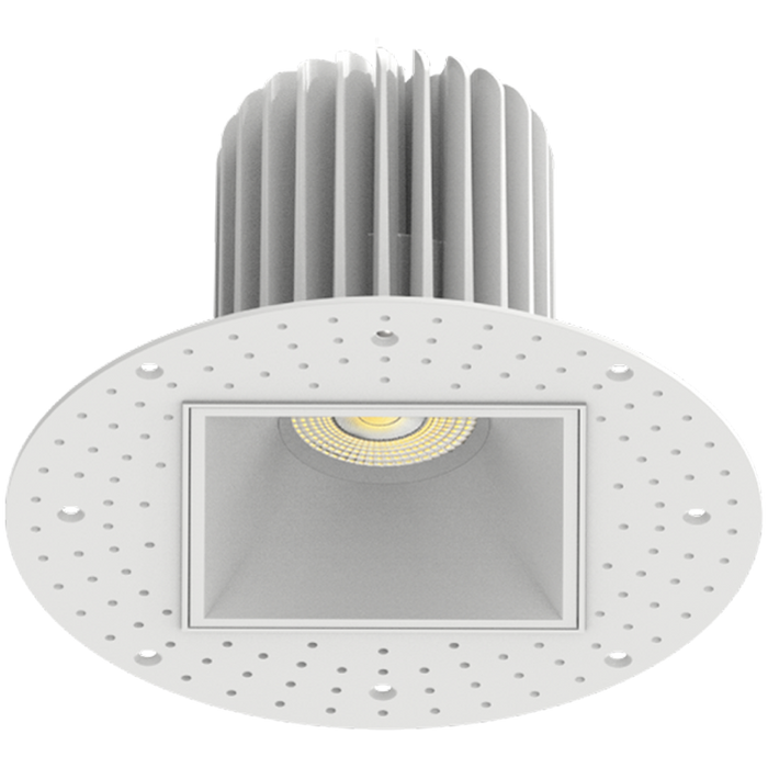 RAB LED Trimless Downlight 4 Inch Square 20W CCT Selectable 2700K/3000K/3500K/4000K/5000K 1600Lm 90 CRI 38 Degree Beam Angle Triac Dimming White Smooth (R4STL)