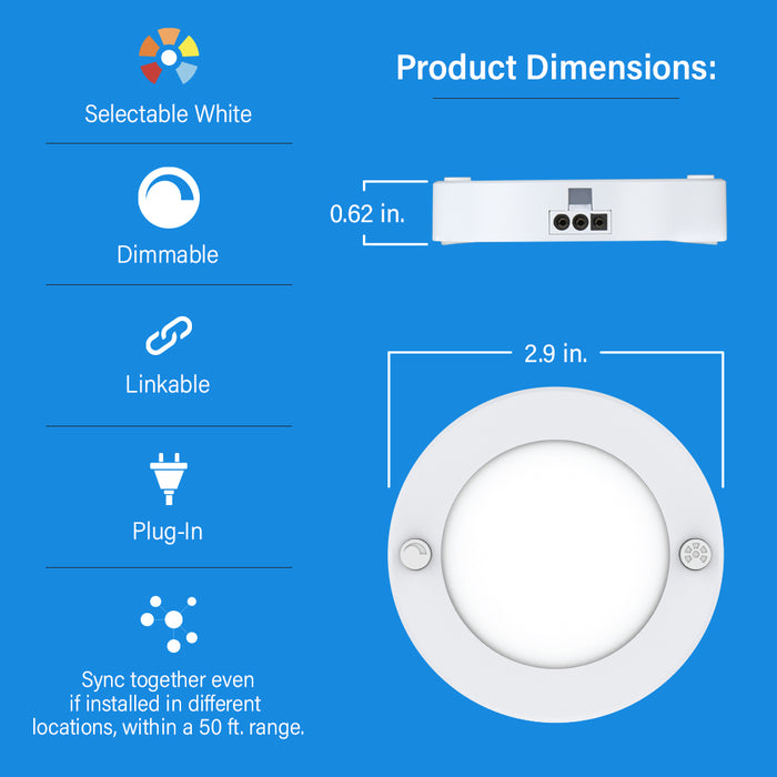 File Ele 3 Inch Feit Electric BPUCL/PUCK/5CCT/3 3 Inch Undercabinet LED Puck Light ...