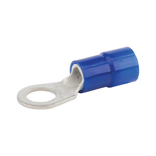 NSI 6 AWG Nylon Insulated Ring 3/8 Inch Stud 15 Per Pack (R6-38N)