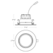 RAB 4 Inch LED Gimbal Retrofit Downlight 8W CCT Selectable 2700K/3000K/3500K/4000K/5000K 90 CRI Smooth Trim Black Finish (RA4R89FA120BS)