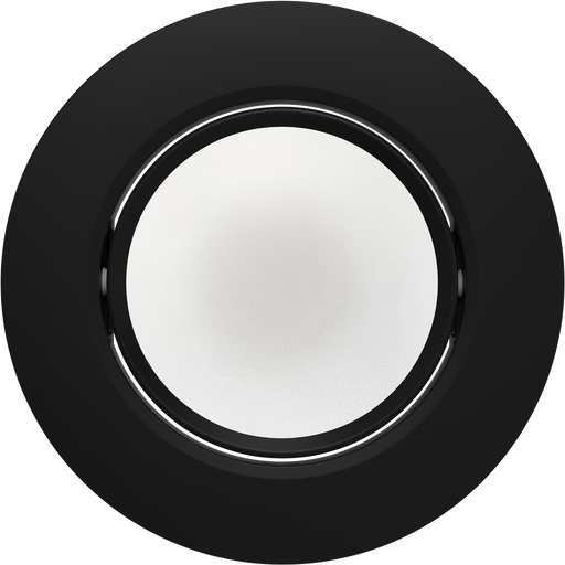 RAB 4 Inch LED Gimbal Retrofit Downlight 8W CCT Selectable 2700K/3000K/3500K/4000K/5000K 90 CRI Smooth Trim Black Finish (RA4R89FA120BS)