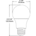 RAB Bulb A19 10W 60W Equivalent 800Lm E26 80 CRI 3500K Dimmable (A19-10-E26-835-DIM)