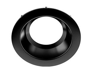 RAB Commercial Downlight Trim 8 Inch 24W Round Smooth Black (DLTRIM/C8R24S-B)