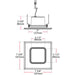 RAB Downlight Recessed 6 Inch Square 10W 1000Lm E26 80 CRI 2700K 120V Baffle (R6S10827120WB)