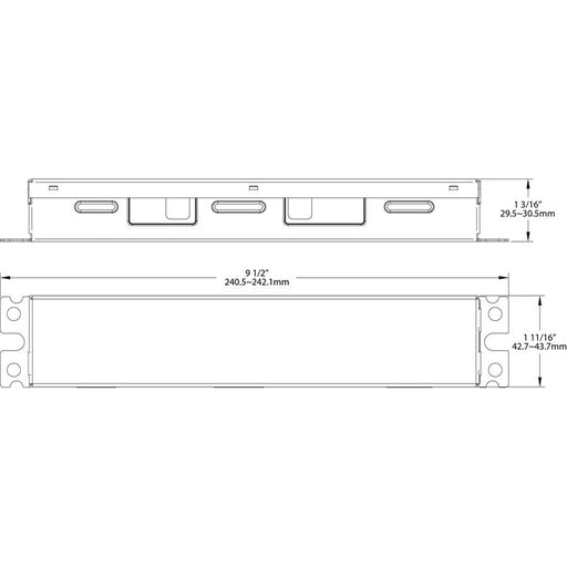 RAB Driver Type C 2 Foot T8 4 Lamps Dimmable (DRI-24T8-4L-DIM)