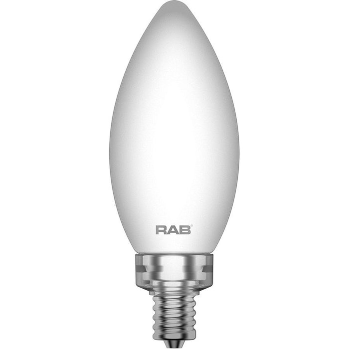 RAB Filament B11 3.3W 40W Equivalent 300Lm E12 90 CRI 2700K Dimmable Frosted (B11-3-E12-927-F-F)