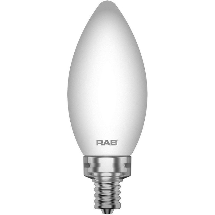 RAB Filament B11 5.5W 60W Equivalent 500Lm E12 90 CRI 2700K Dimmable Frosted (B11-5-E12-927-F-F)
