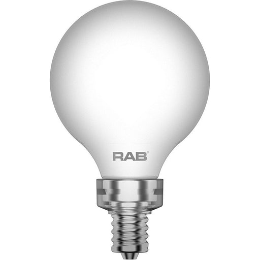 RAB Filament G16.5 3.8W 40W Equivalent 350Lm E12 90 CRI 2700K Dimmable Frosted (G16.5-3-E12-927-F-F)