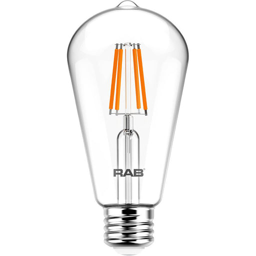 RAB Filament ST19 3.8W 40W Equivalent 350Lm E26 90 CRI 2700K Dimmable Clear (ST19-3-E26-927-F-C)