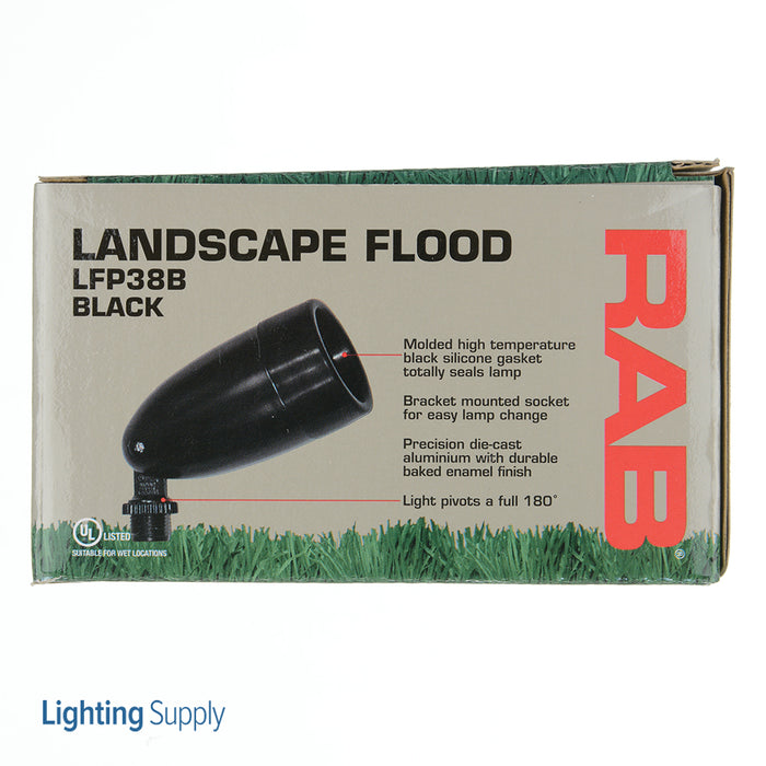 RAB Flood 150W PAR38 Or PAR20 Maximum Black (LFP38B)