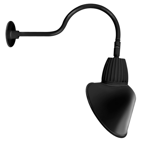 RAB Gooseneck Style1 13W Warm LED Angled Cone Shade Spot Reflector Black (GN1LED13YSACB)