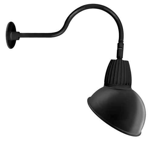 RAB Gooseneck Style1 13W Warm LED Angled Dome Shade Spot Reflector Black (GN1LED13YSADB)