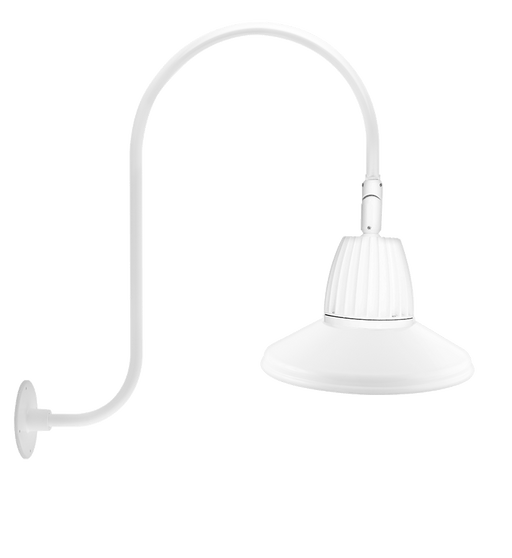 RAB Gooseneck Style3 13W Neutral LED 15 Inch Straight Shade White (GN3LED13NSTW)