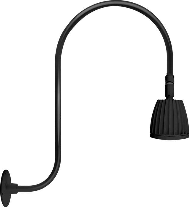 RAB Gooseneck Style3 26W Neutral LED No Shade Rectangular Reflector Black (GN3LED26NRB)