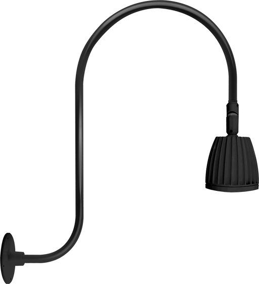 RAB Gooseneck Style3 26W Neutral LED No Shade Spot Reflector Black (GN3LED26NSB)