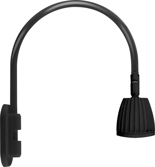 RAB Gooseneck Style4 13W Warm LED No Shade Rectangular Reflector Black (GN4LED13YRB)