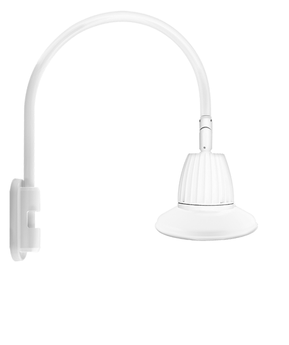 RAB Gooseneck Style5 13W Neutral LED 11 Inch Straight Shade White (GN5LED13NST11W)