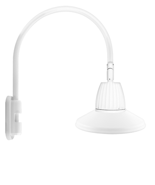 RAB Gooseneck Style5 13W Neutral LED 15 Inch Straight Shade White (GN5LED13NSTW)