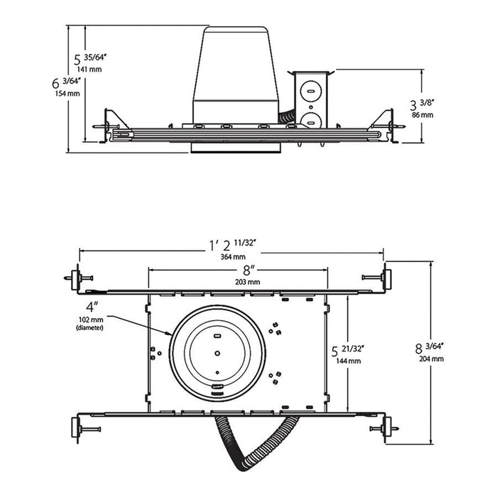 RAB Halite 4 Inch Can New Construction Round IC Rated (NDCANIC4R)