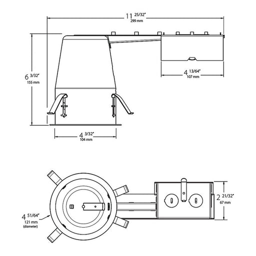 RAB Halite 4 Inch Remodeler Can Round IC Rated (RDCANIC4R)