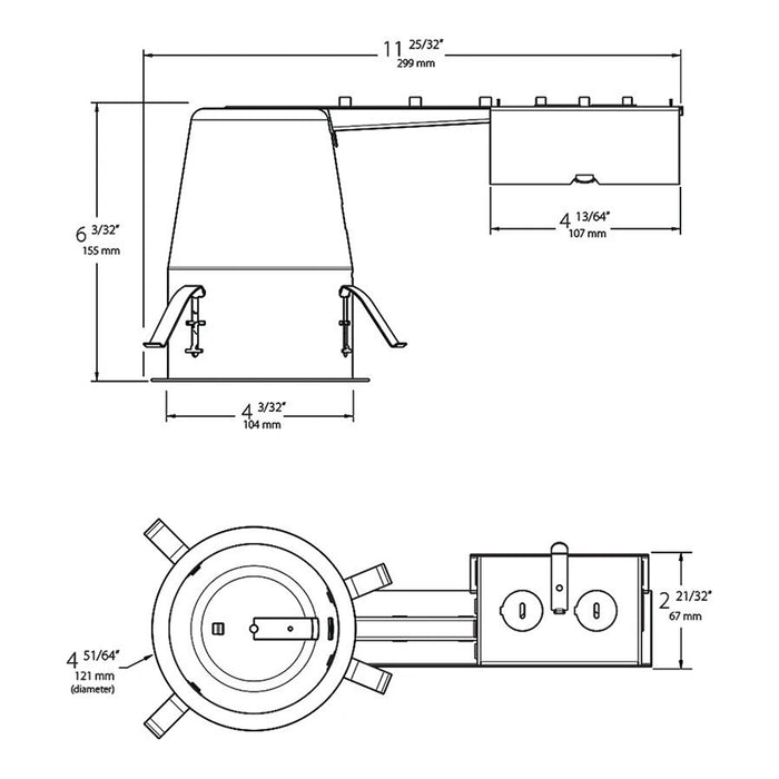 RAB Halite 4 Inch Remodeler Can Round IC Rated (RDCANIC4R)