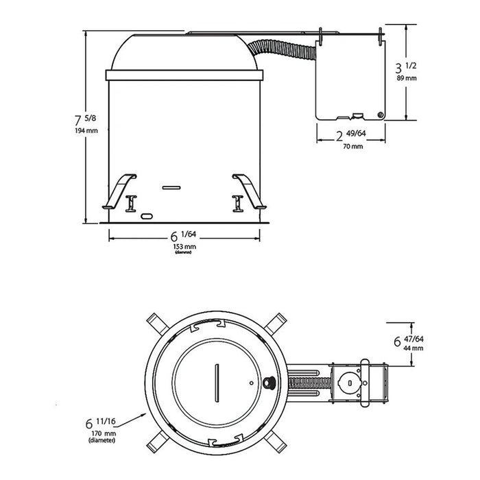 RAB Halite 6 Inch Remodeler Can Round IC Rated (RDCANIC6R)