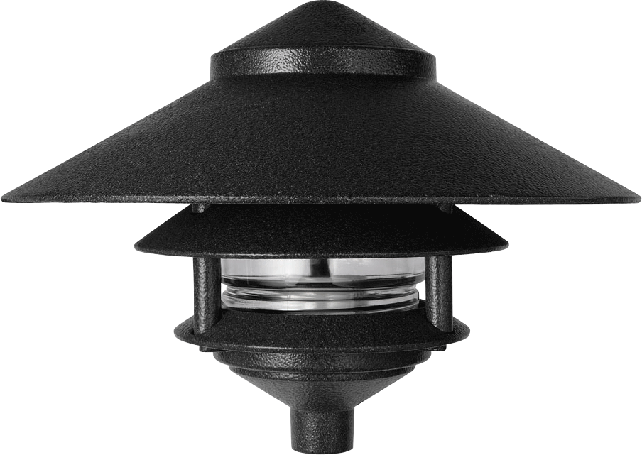 RAB Lawn Light 3 Tier Plus 10 Inch Top 75W Maximum Black (LL323B)