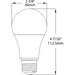 RAB LED Bulb A19 12W 75W Equivalent 1100Lm E26 80 CRI 2700K Non-Dimmable (A19-12-E26-827-ND)