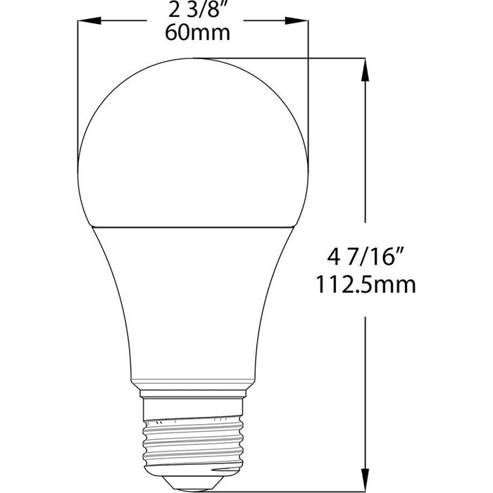 RAB LED Bulb A19 12W 75W Equivalent 1100Lm E26 80 CRI 5000K Non-Dimmable (A19-12-E26-850-ND)