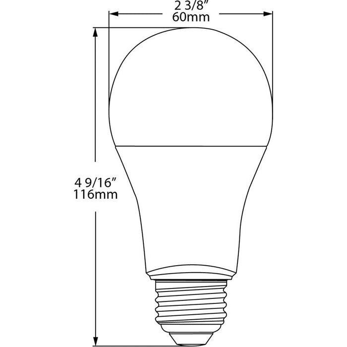 RAB LED Bulb A19 13.5W 75W Equivalent 1100Lm E26 80 CRI 3000K Dimmable (A19-13-E26-830-DIM)