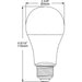 RAB LED Bulb A19 13.5W 75W Equivalent 1100Lm E26 80 CRI 3000K Dimmable (A19-13-E26-830-DIM)