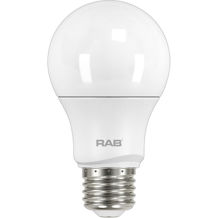 RAB LED Bulb A19 5.7W 40W Equivalent 480Lm E26 80 CRI 4000K Dimmable (A19-5-E26-840-DIM)
