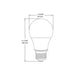 RAB LED Bulb A19 5.7W 40W Equivalent 480Lm E26 80 CRI 5000K Dimmable (A19-5-E26-850-DIM)