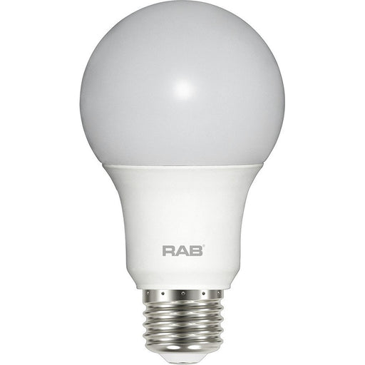 RAB LED Bulb A19 6W 40W Equivalent 480Lm E26 80 CRI 3000K Non-Dimmable (A19-6-E26-830-ND)