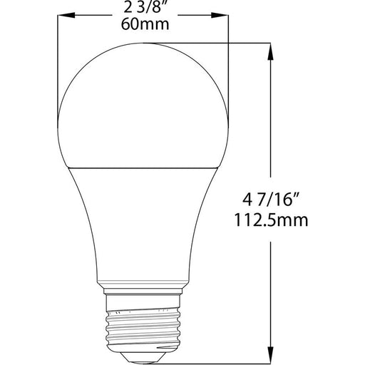 RAB LED Bulb A19 9.5W 60W Equivalent 800Lm E26 80 CRI 4000K Non-Dimmable (A19-9-E26-840-ND)