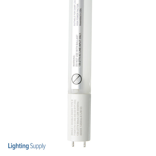 RAB LED T8 3 Foot 12W 1650Lm 4000K Single-Double End Bypass BAA (T8-12-36G-840-SD-BYP USA)